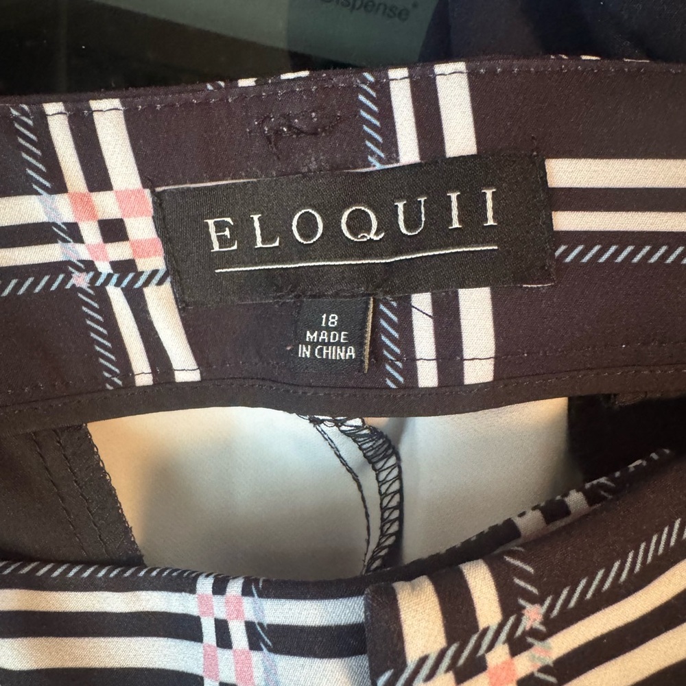Eloquii Black and White Checkered Women’s Dress Pants - Picture 4 of 4